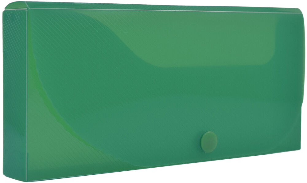 Dark Green Snap Button Pencil Case