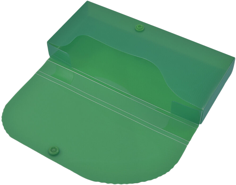 Dark Green Snap Button Pencil Case