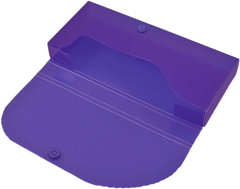 Purple Snap Button Pencil Case