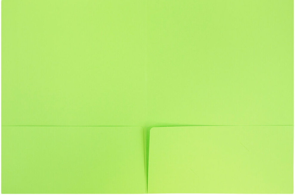 Lime Green 9 x 12 Matte Folders