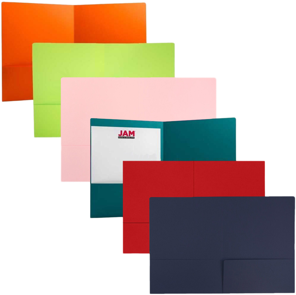 Assorted Fashion 9 x 12 Matte Folders - 6 Pack
