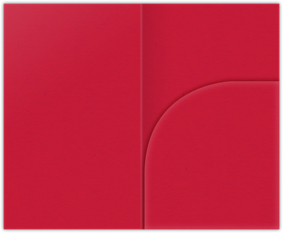 Wild Cherry Vellum 100lb 2 3/4 x 4 1/2 One Curved Pocket Key Card Holders with 3 Inch Pocket