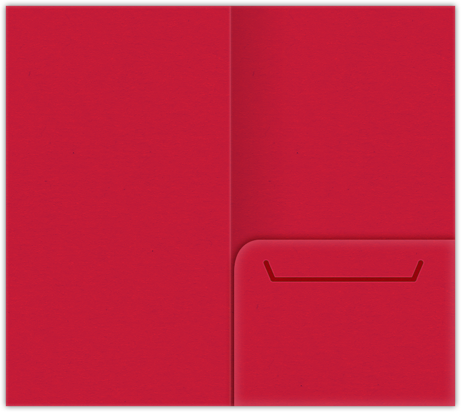 Wild Cherry Vellum 100lb 3 3/8 x 6 One Pocket Key Card Holders with 2 1/2 Inch Pocket