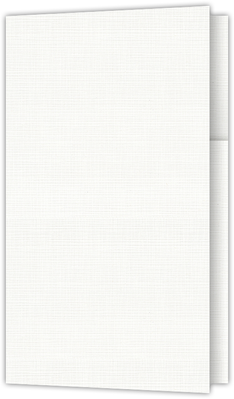 Bright White Linen 100lb 2 3/4 x 4 1/2 One Curved Pocket Key Card Holders with 3 Inch Pocket
