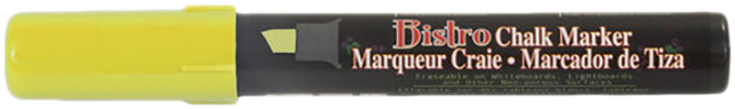 Yellow Chisel Tip Chalk Marker
