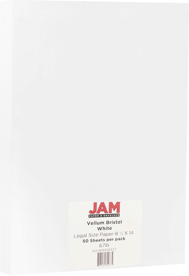 White 65lb 8 1/2 x 14 Cardstock