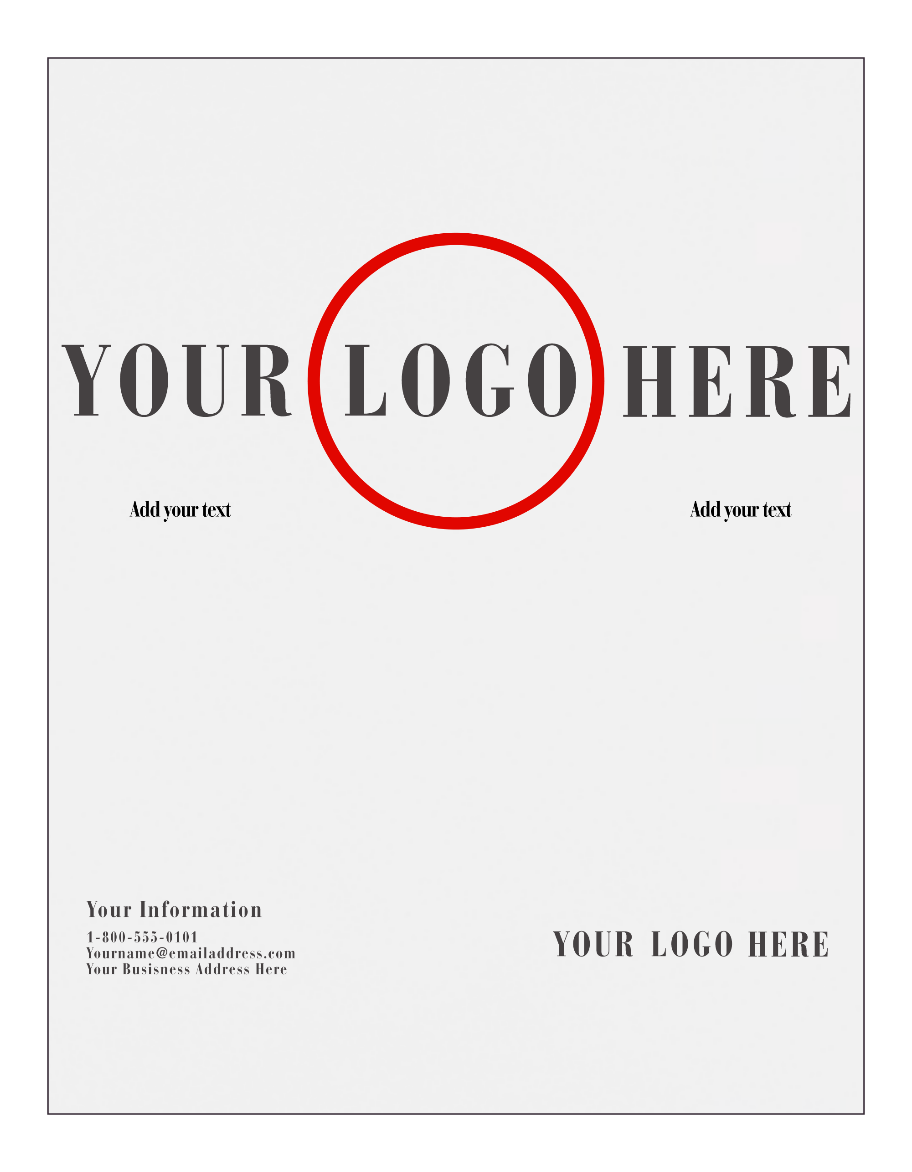 White 110lb 8 1/2 x 11 Cardstock