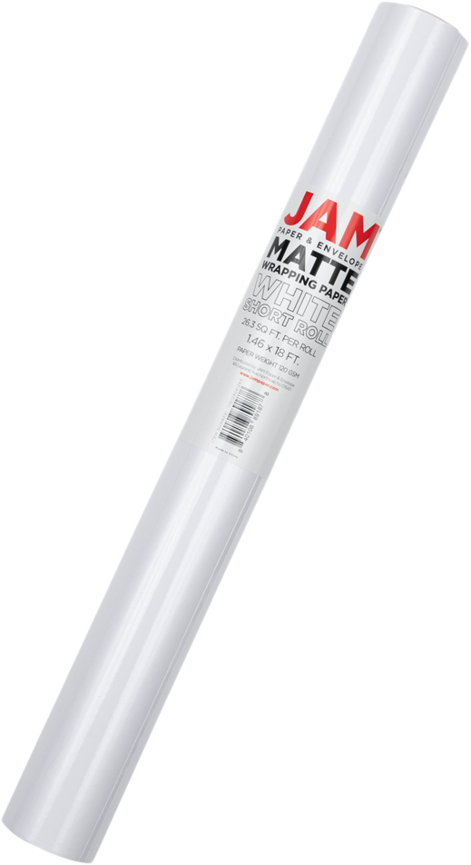 White Matte Wrapping Paper - Short Mini Roll (26.3 Sq Ft)