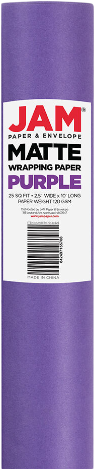 Purple Matte Wrapping Paper (25 Sq Ft)