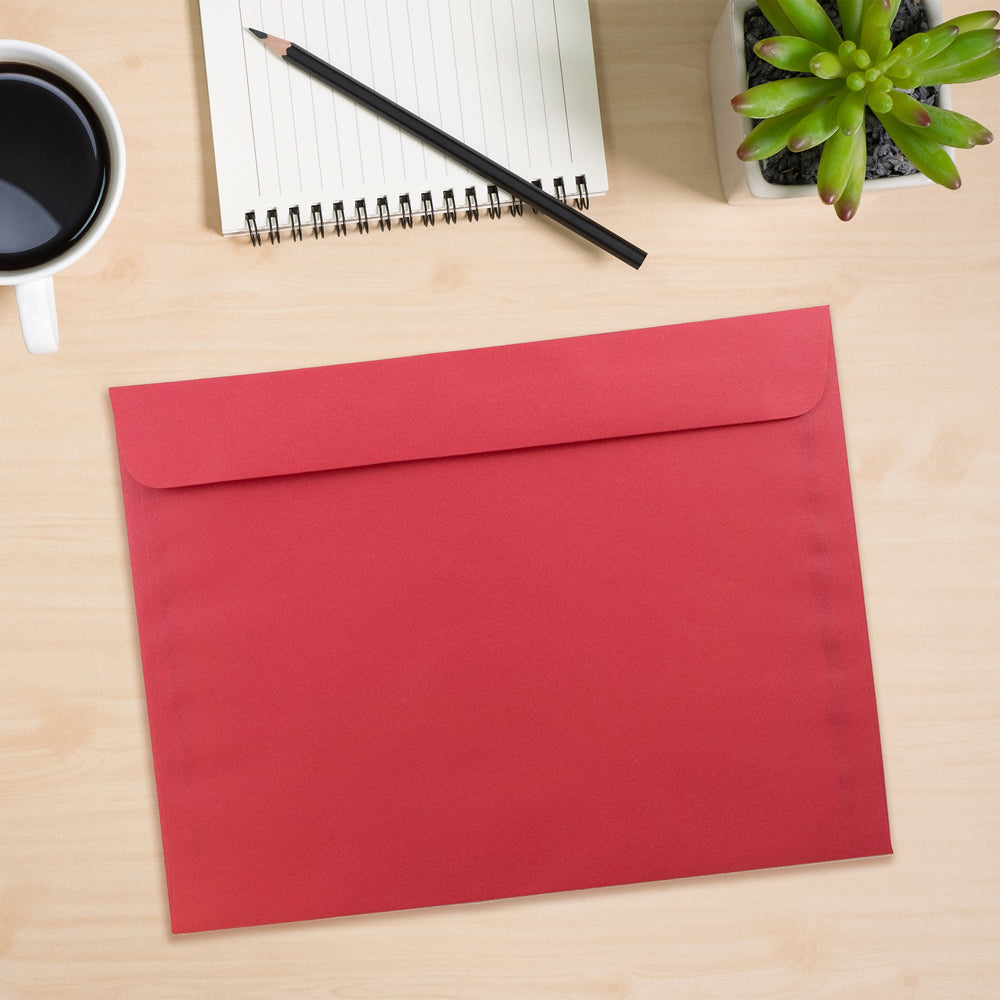Red 24lb 9 x 12 Booklet Envelopes