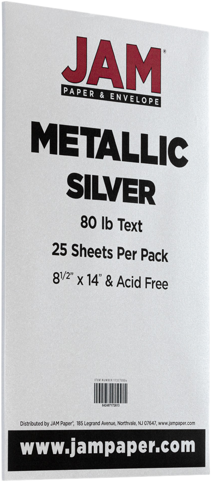 Silver Metallic 32lb 8 1/2 x 14 Paper