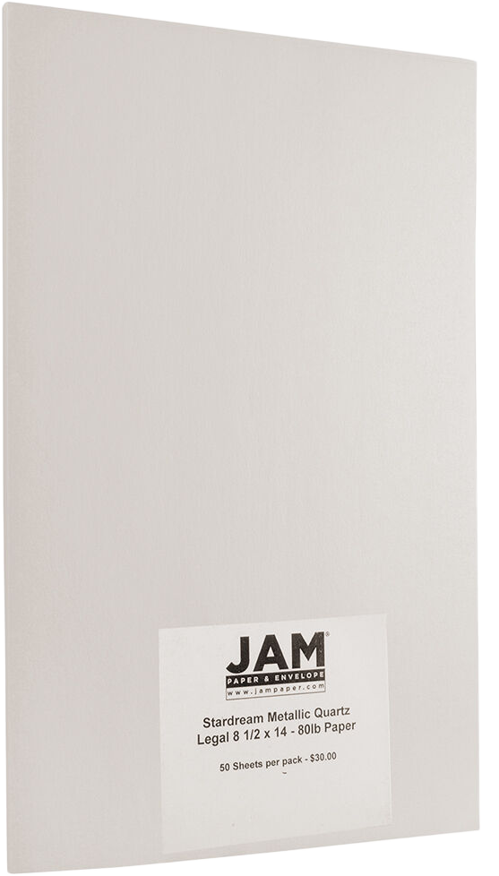 White Quartz Metallic 32lb 8 1/2 x 14 Paper