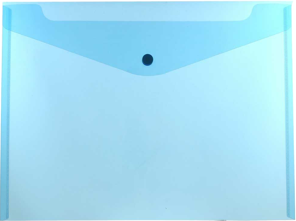 Blue Letter Booklet Plastic Envelopes (9 3/4 x 13) with Snap Closure