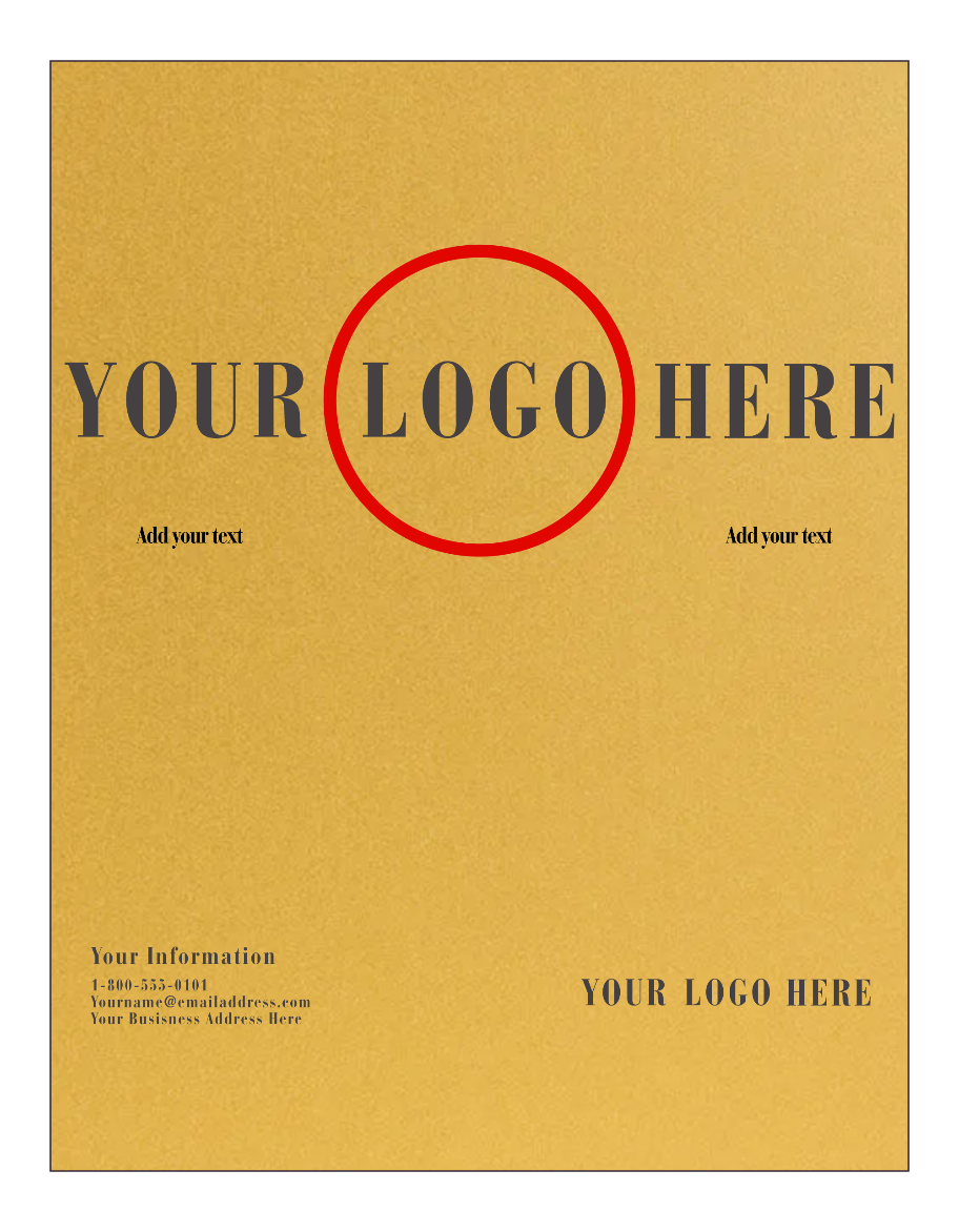 Gold Metallic 105lb 8 1/2 x 11 Cardstock