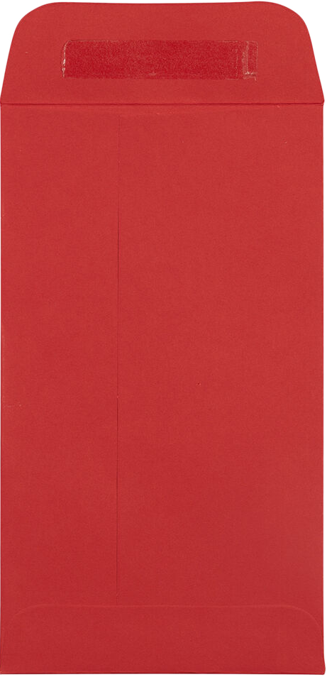Red 32lb #5 1/2 Coin Envelopes (3 1/8 x 5 1/2) with Peel & Seal