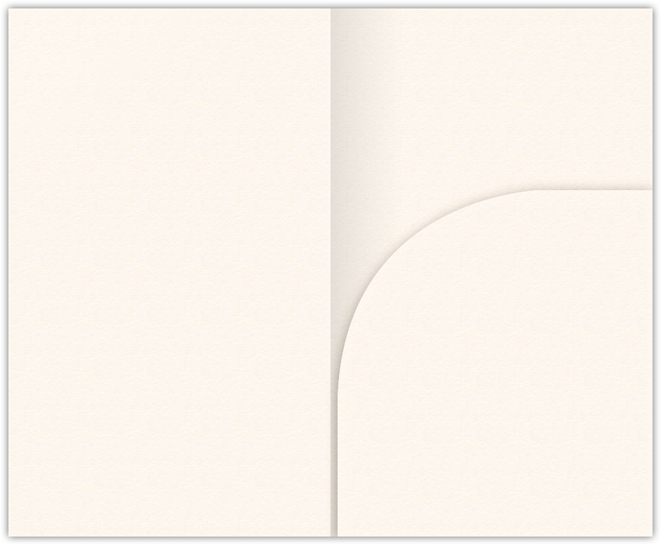 Warm White Felt 80lb 2 3/4 x 4 1/2 One Curved Pocket Key Card Holders with 3 Inch Pocket