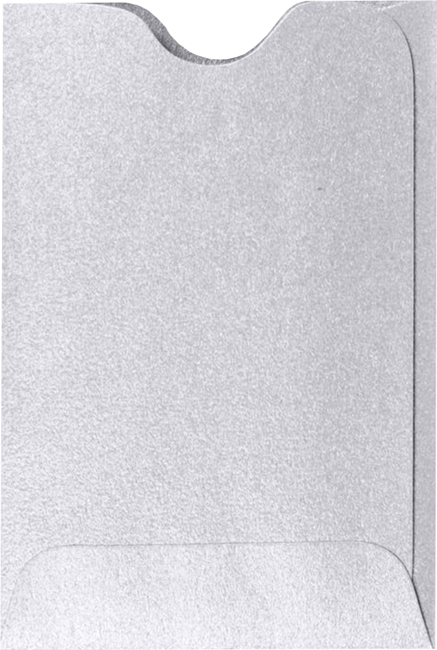 Silver Metallic 32lb Credit Card Sleeve (2 3/8 x 3 1/2)