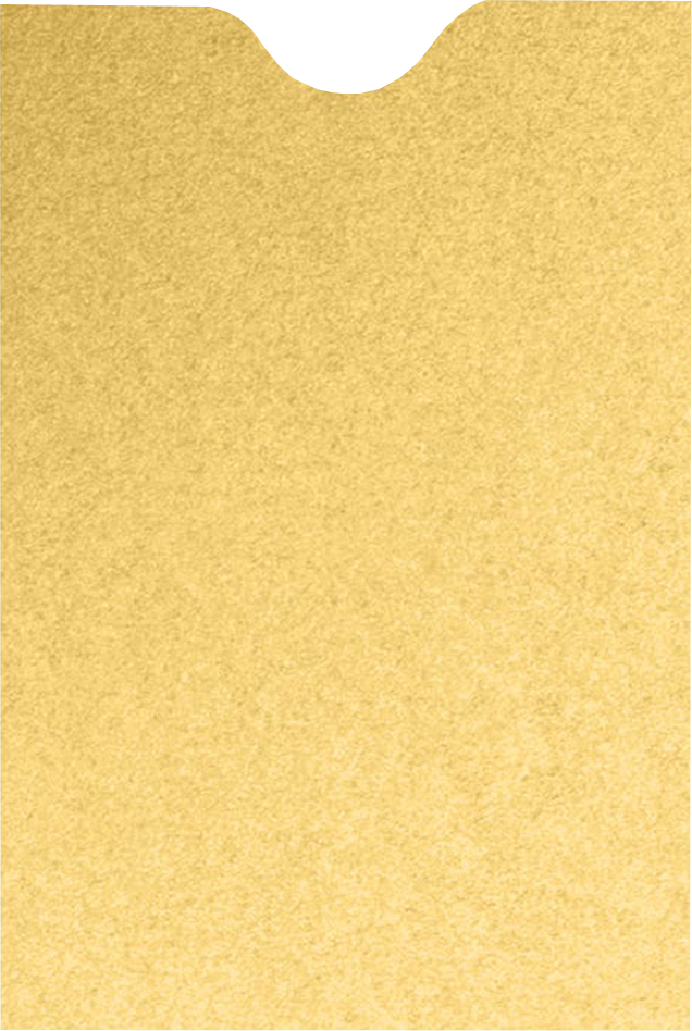 Gold Metallic 32lb Credit Card Sleeve (2 3/8 x 3 1/2)