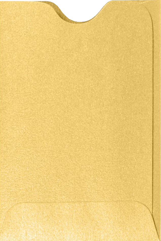 Gold Metallic 32lb Credit Card Sleeve (2 3/8 x 3 1/2)