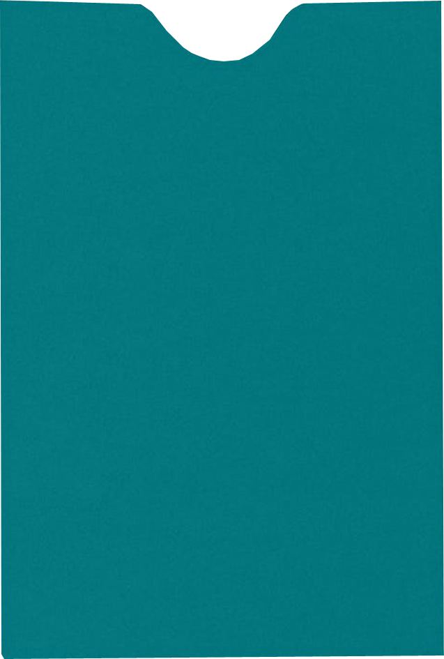 Teal Blue 32lb Credit Card Sleeve (2 3/8 x 3 1/2)