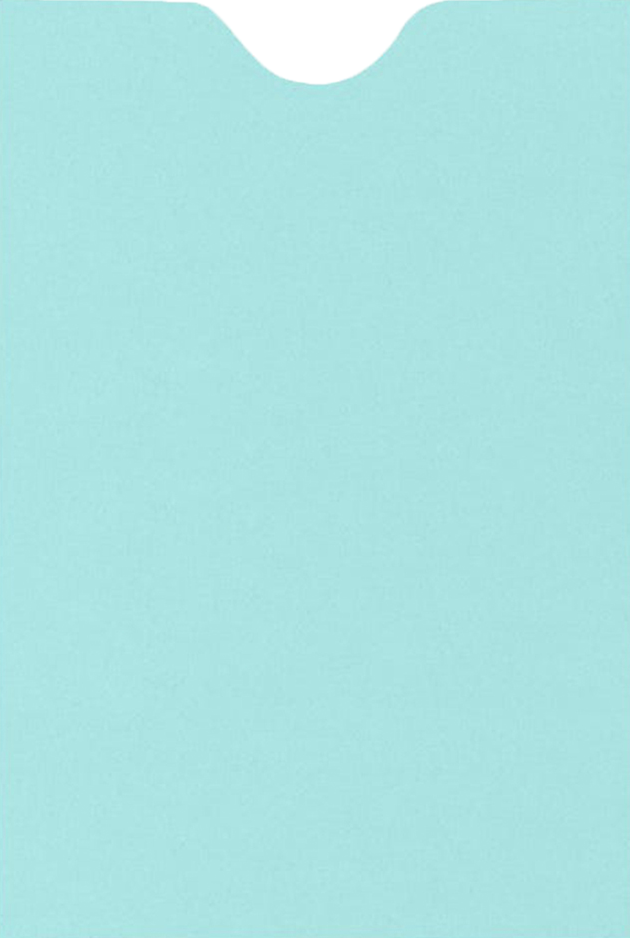 Seafoam Aqua Blue 32lb Credit Card Sleeve (2 3/8 x 3 1/2)
