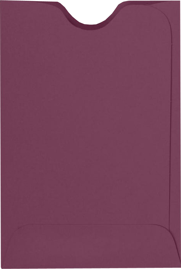 Vintage Plum Purple 32lb Credit Card Sleeve (2 3/8 x 3 1/2)