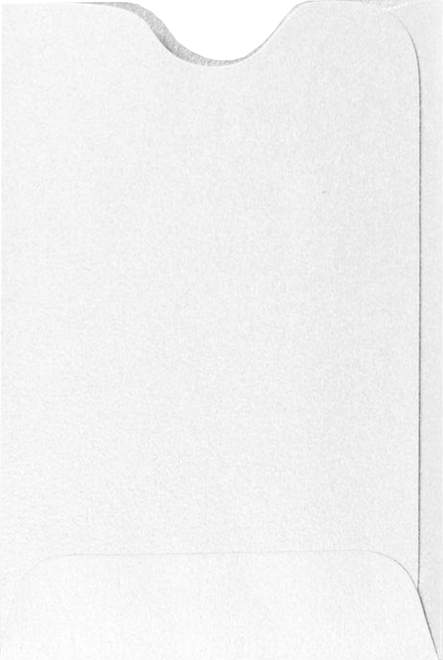 Crystal White Metallic 32lb Credit Card Sleeve (2 3/8 x 3 1/2)