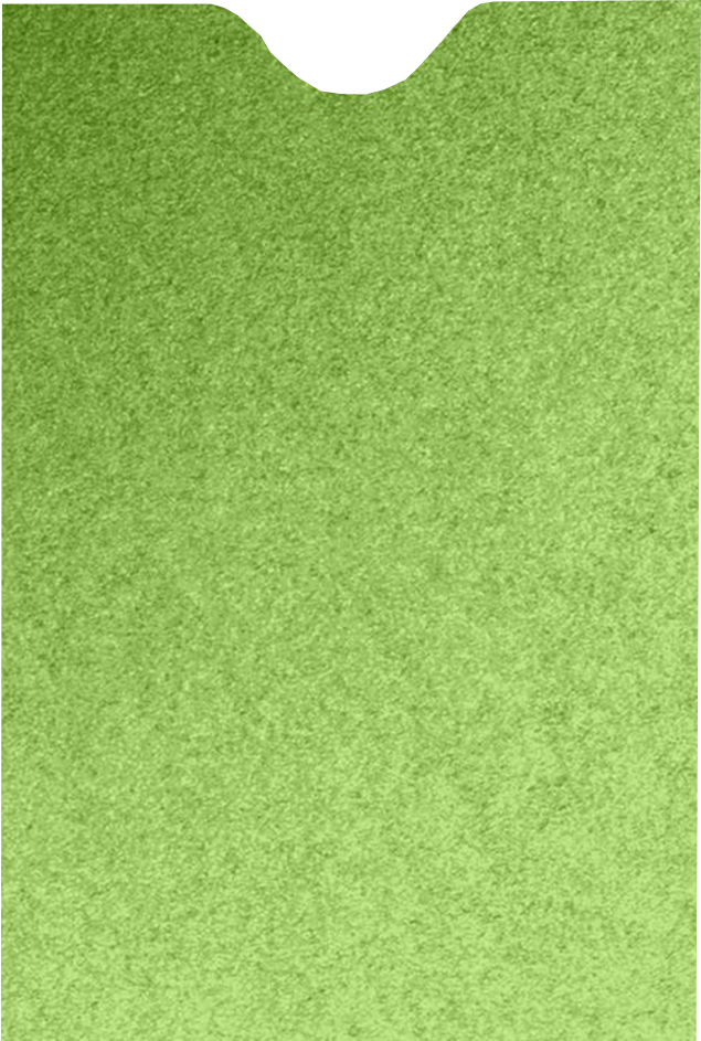 Lime Green Metallic 32lb Credit Card Sleeve (2 3/8 x 3 1/2)