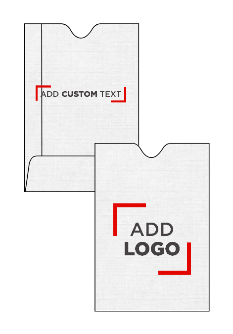 White Linen 32lb Credit Card Sleeve (2 3/8 x 3 1/2)
