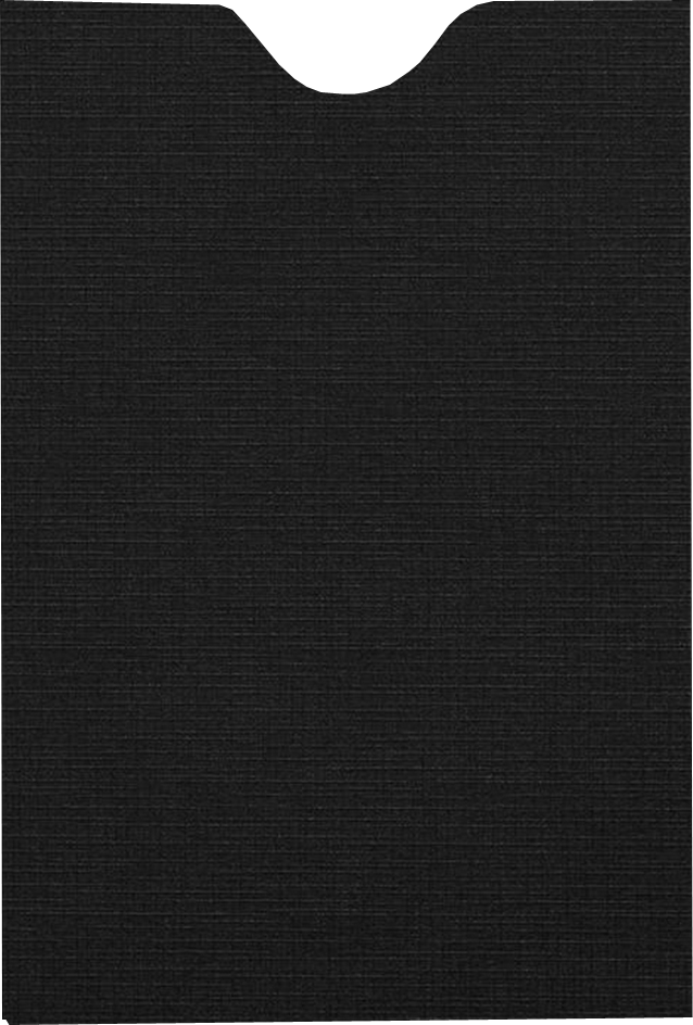Black Linen 32lb Credit Card Sleeve (2 3/8 x 3 1/2)