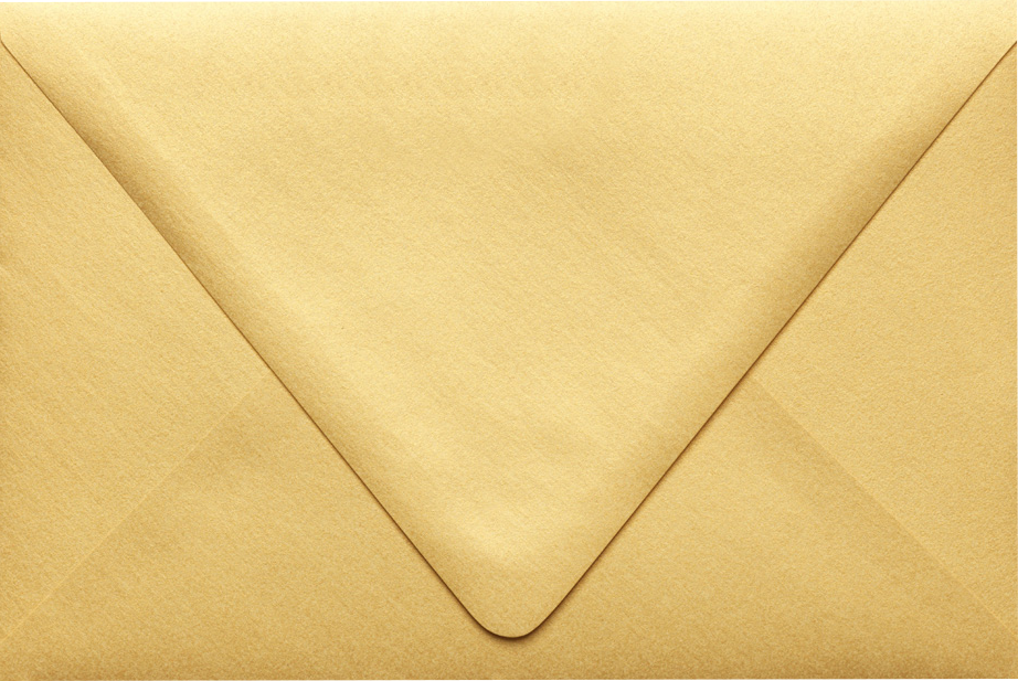 Gold Metallic 32lb 6 x 9 Booklet Contour Flap Envelopes