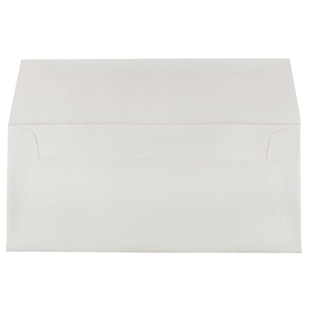 White Quartz Metallic 32lb #10 Square Flap Envelopes (4 1/8 x 9 1/2)