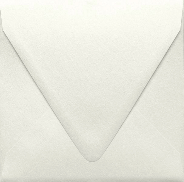 White Quartz Metallic 32lb 6 1/2 x 6 1/2 Square Contour Flap Envelopes