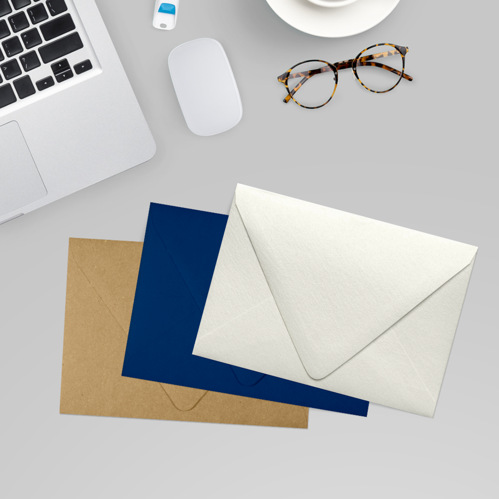 White Quartz Metallic 32lb A1 Contour Flap Envelopes (3 5/8 x 5 1/8)