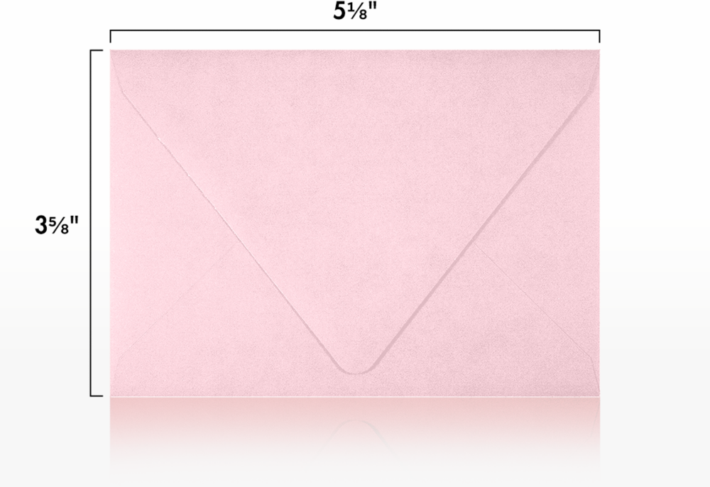 Baby Candy Pink 32lb A1 Contour Flap Envelopes (3 5/8 x 5 1/8)