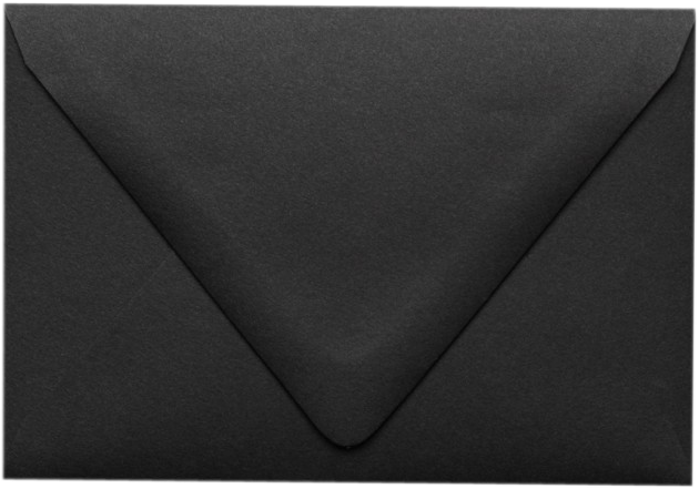 Smooth Midnight Black 32lb A1 Contour Flap Envelopes (3 5/8 x 5 1/8)