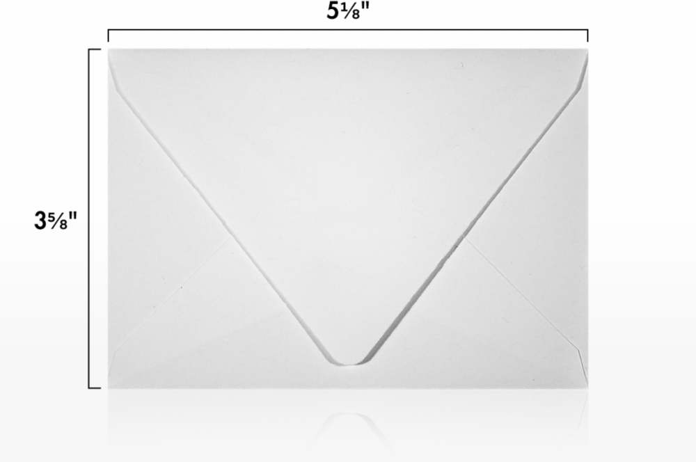 White Recycled 32lb A1 Contour Flap Envelopes (3 5/8 x 5 1/8)