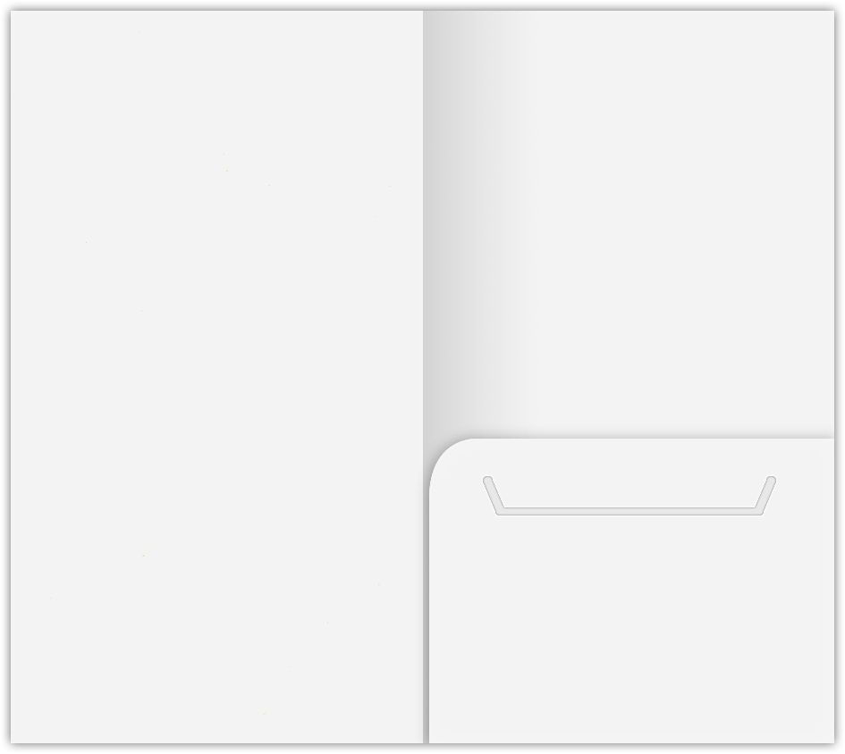 White Semi-Gloss 14pt C1S 3 3/8 x 6 One Pocket Key Card Holders with 2 1/2 Inch Pocket