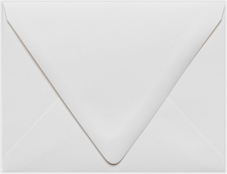 White Recycled 32lb A2 Contour Flap Envelopes (4 3/8 x 5 3/4