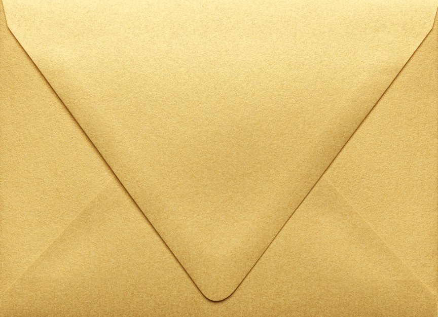 Gold Metallic 32lb A6 Contour Flap Envelopes (4 3/4 x 6 1/2)