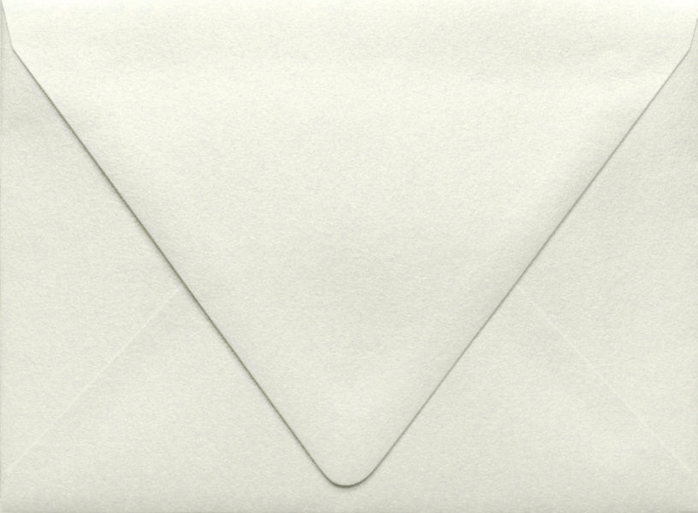 White Quartz Metallic 32lb A6 Contour Flap Envelopes (4 3/4 x 6 1/2)
