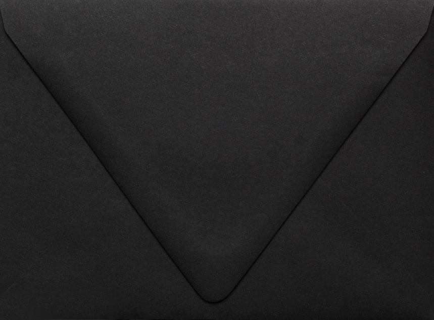 Smooth Midnight Black 32lb A6 Contour Flap Envelopes (4 3/4 x 6 1/2)