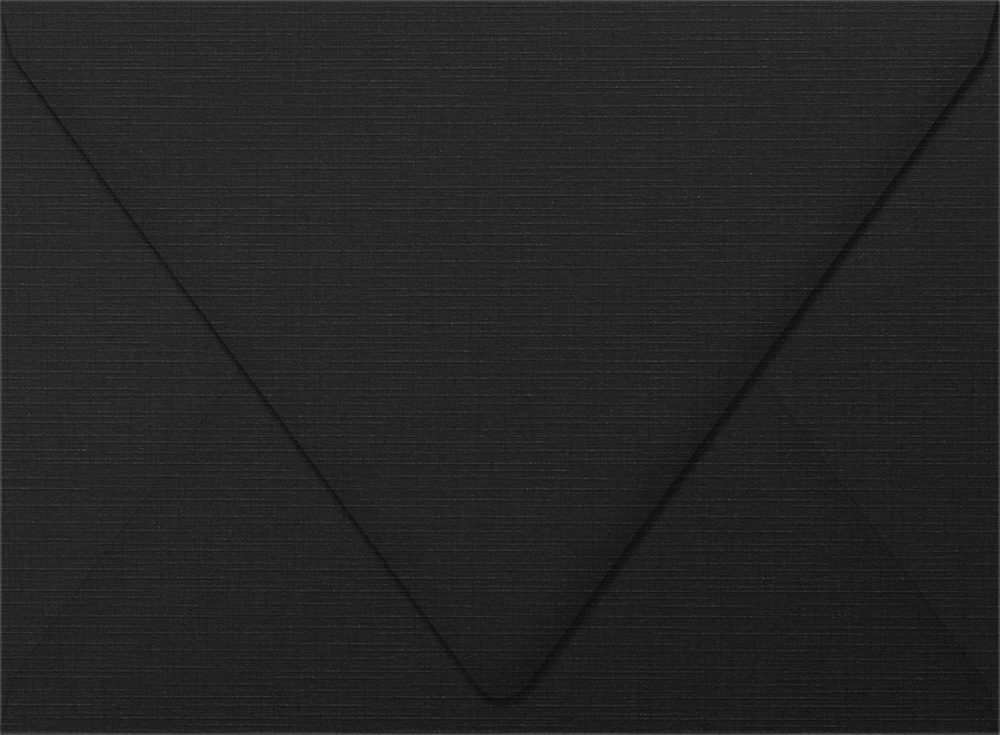 Black Linen 32lb A6 Contour Flap Envelopes (4 3/4 x 6 1/2)