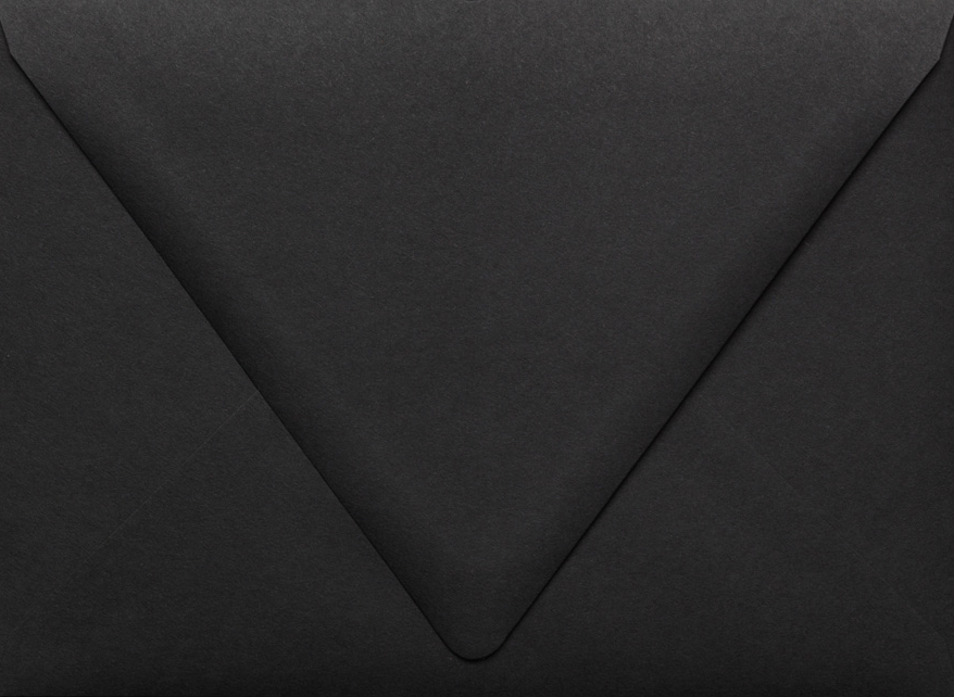 Smooth Midnight Black 32lb A7 Contour Flap Envelopes (5 1/4 x 7 1/4)