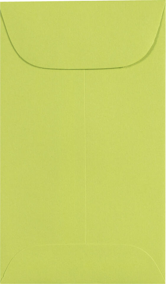 Wasabi Lime Green 32lb #3 Coin Envelopes (2 1/2 x 4 1/4)