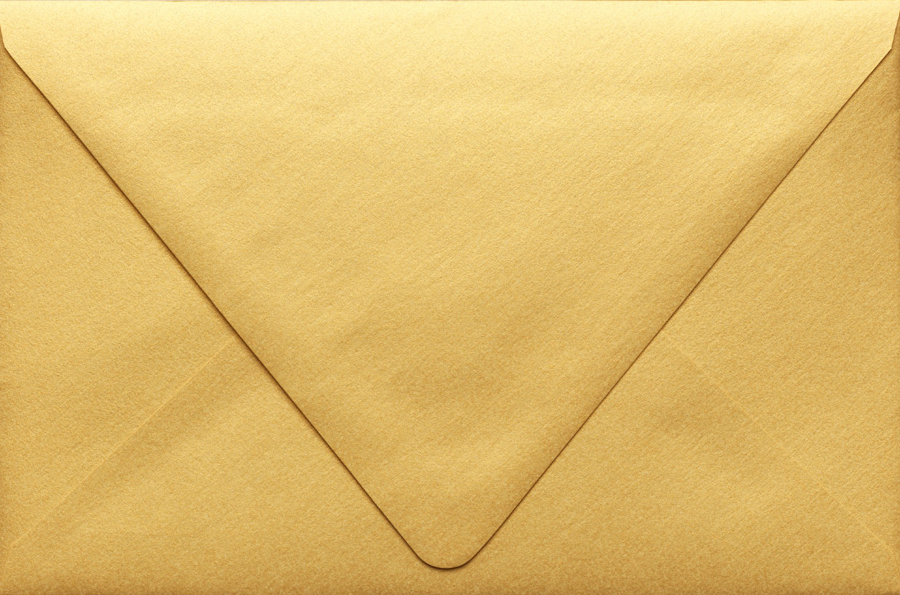 Gold Metallic 32lb A9 Contour Flap Envelopes (5 3/4 x 8 3/4)