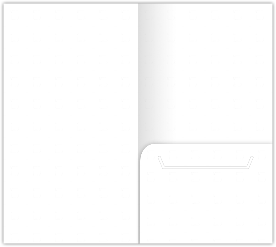 White Semi-Gloss 18pt C1S 3 3/8 x 6 One Pocket Key Card Holders with 2 1/2 Inch Pocket