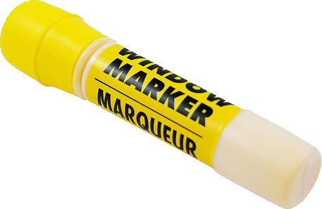 Yellow Washable Window Paint Marker