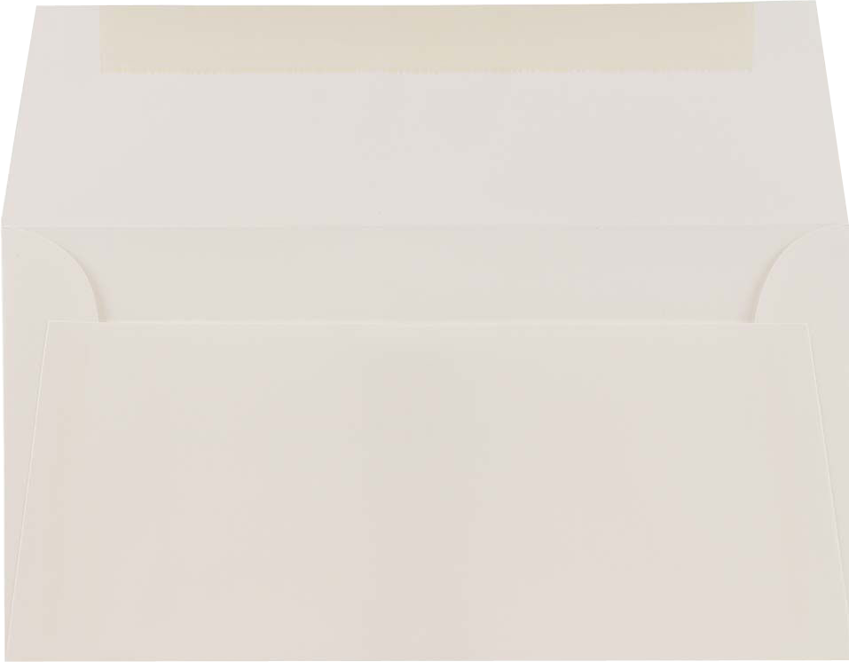 White 24lb Strathmore #7 3/4 Monarch Square Flap Premium Envelopes (3 7/8 x 7 1/2)