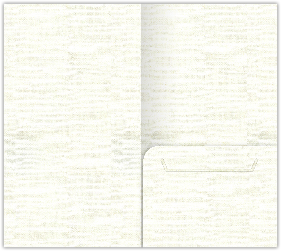 White Hopsack 90lb 3 3/8 x 6 One Pocket Key Card Holders with 2 1/2 Inch Pocket